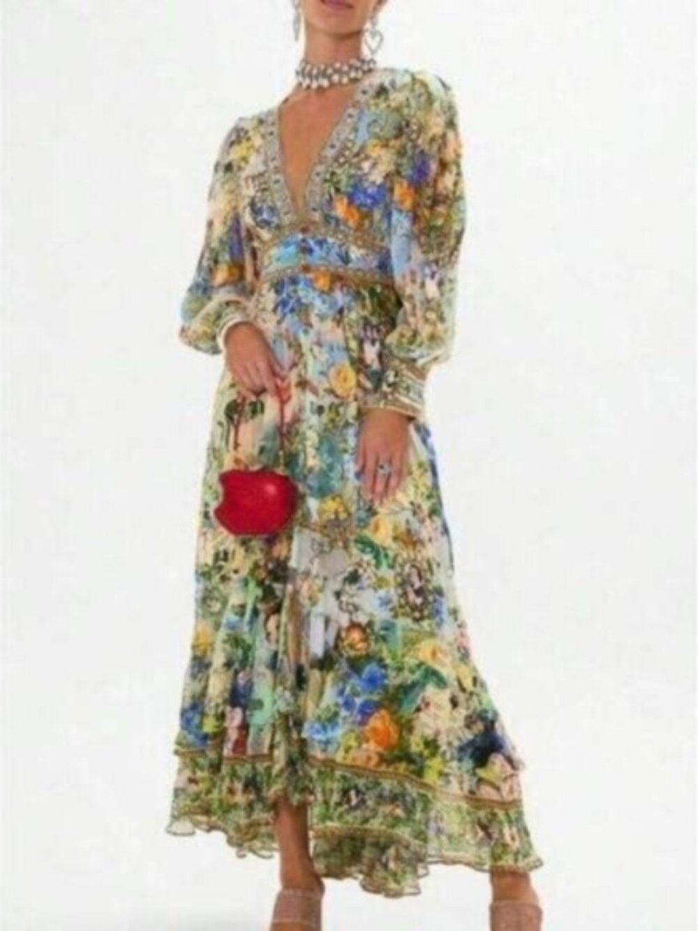 Dress Light Luxury High-Grade Mulberry Silk Print French Retro Temperament Fairy